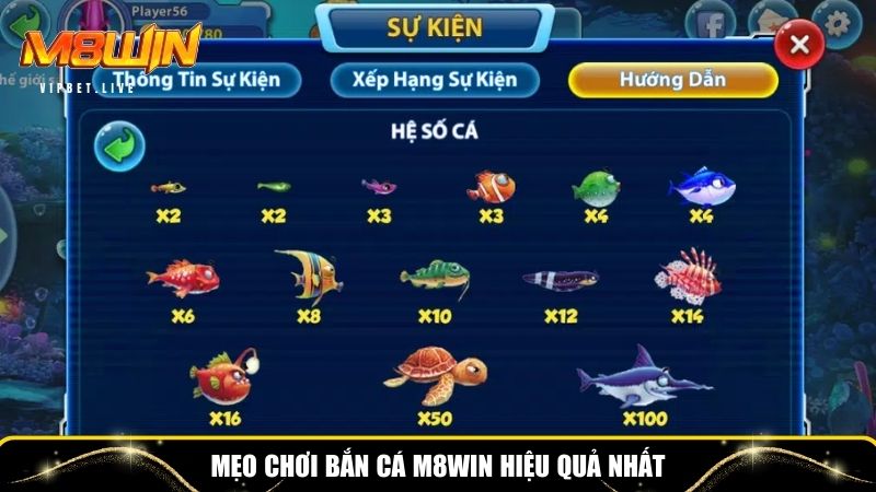 Mẹo chơi bắn cá M8WIN dễ ăn xu